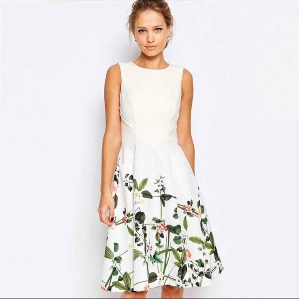 TED BAKER Karoline Secret Trellis Sleeveless Dress